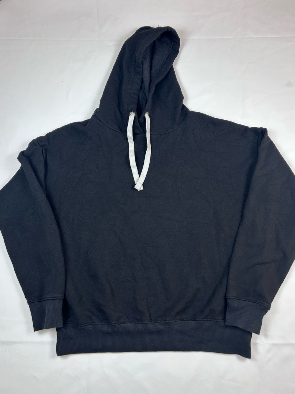 Buffalo David Bitton Black Pullover Hoodie with White Drawstrings